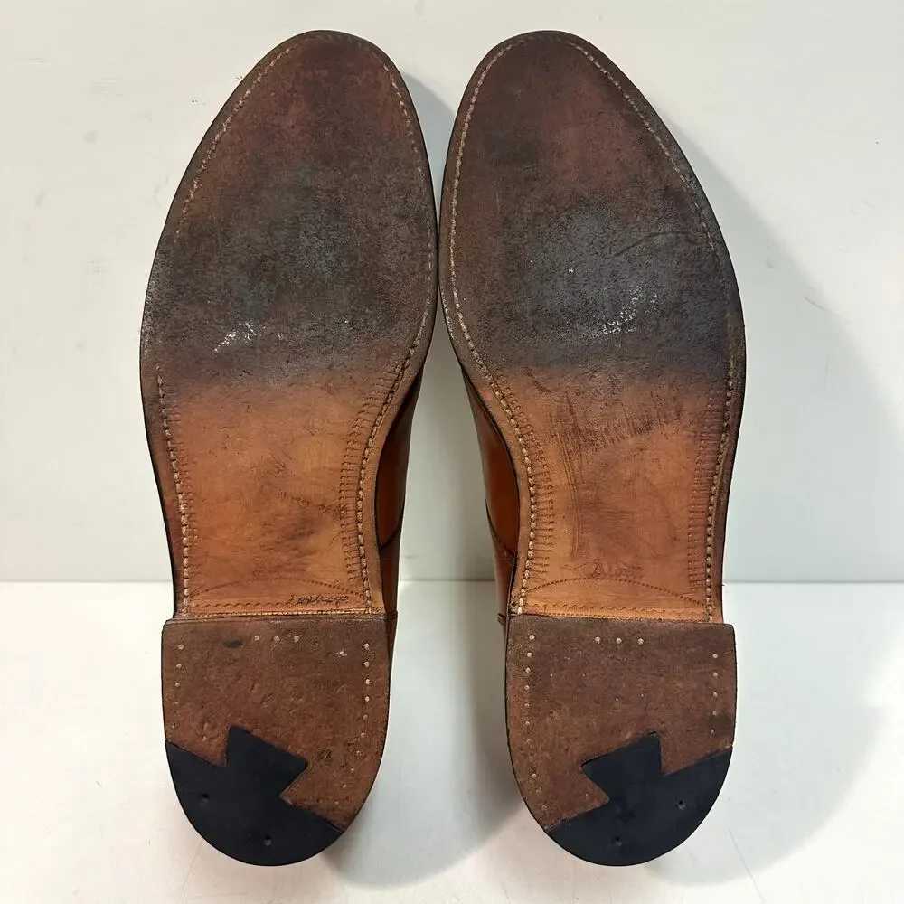 VERY GOOD Alden 962 Norwegian Front Blucher Burnished Tan Calf NST 10.5 Wide E